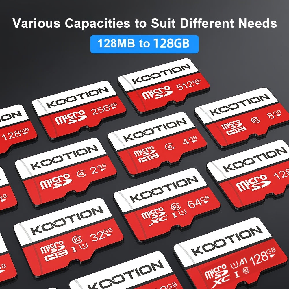 [High Speed Memory Card] KOOTION 5pcs High Speed Class 10 Mini SDXC Memory Card, 128GB 64GB 32GB 16GB 8GB 4GB 2GB 1GB 512MB 256MB 128MB TF Memory Card, C10, U1, A1 For Security Camera/Smartphone/Drone/Dash Cam/Tablet/PC