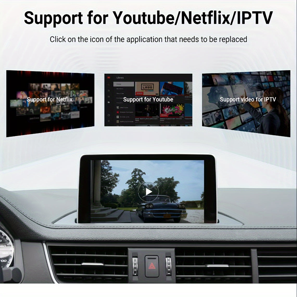 3-in-1 Android Auto Wireless Adapter, Wireless CarPlay Adapter With AirPlay, Wireless Android Auto And Apple Car Play Adapter For Factory Wired Cars From 2016, Plug And Play, Online Update