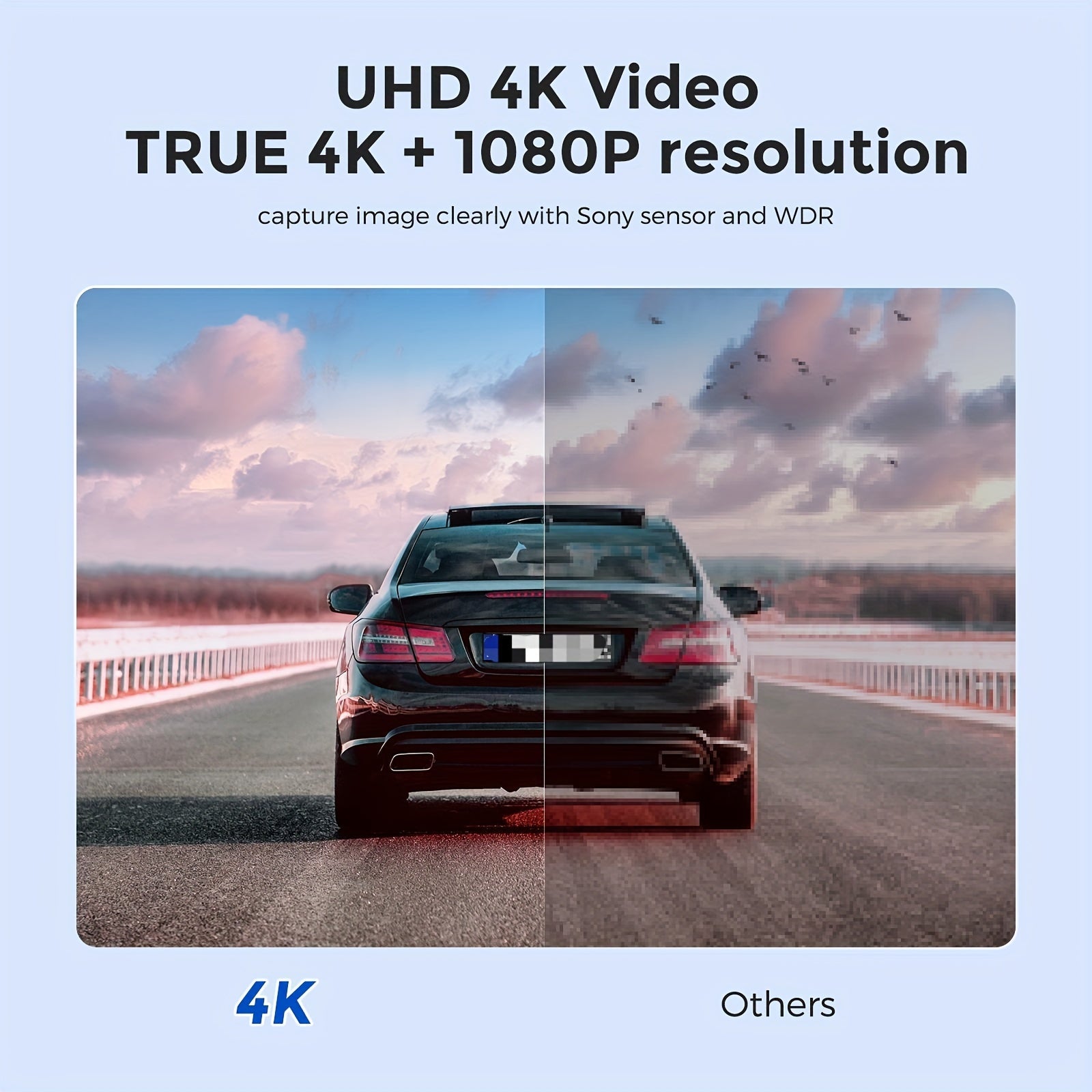 12 Inch 4K Ultra HD Mirror Dash Cam - Intuitive Touch Screen, Crystal-Clear Split-Screen Display, Dual-Lens 4K+1080P Camera, 170° Wide Angle, WiFi, Super Night Vision, Parking Mode - Easy Installation for Cars