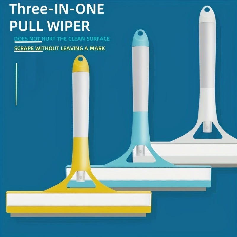 1pc, 3 In 1 Glass Wiper With Scraper And Sprayer, Window Cleaner, Multifunctional Handheld Shower Window Glass Scraper For Spraying, Washing And Scraping, Squeegee For Window, Tile, Car Windshield, Mirror, Bathroom, Cleaning