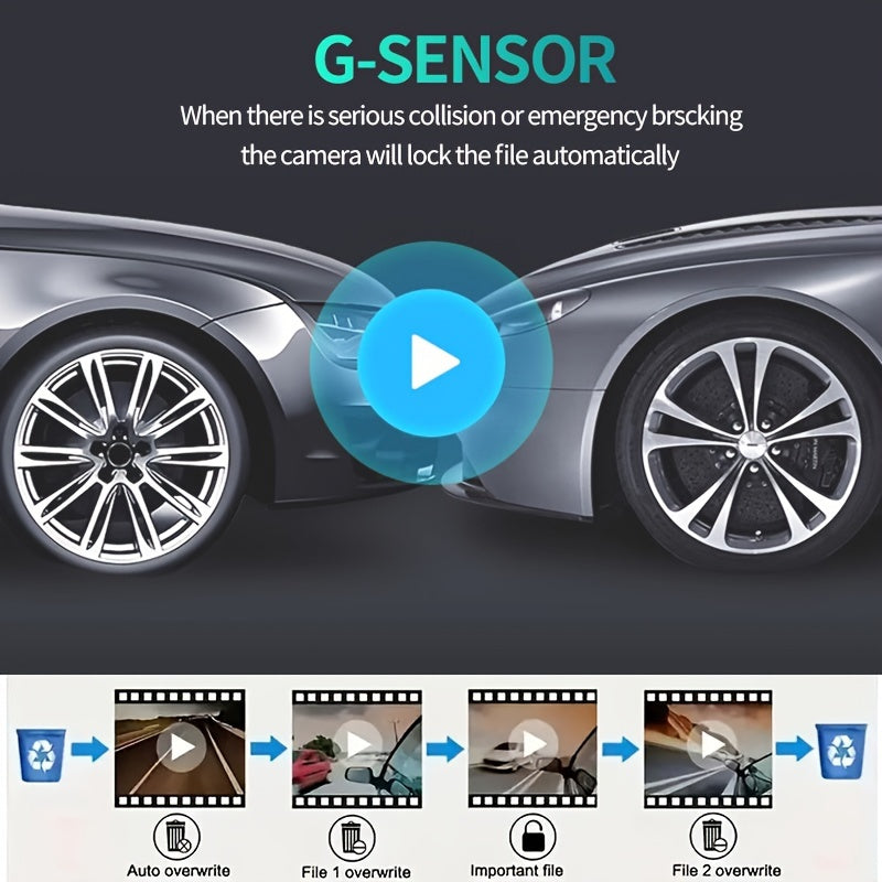 1080P Dual Camera, Dash Cam For Cars, Front And Inside, Car Camera With IR Night Vision, Loop Recording, Wide Angle Car DVR Camera With 3.16 Inch IPS Screen, Dual Lens Car Dashboard Video Cam