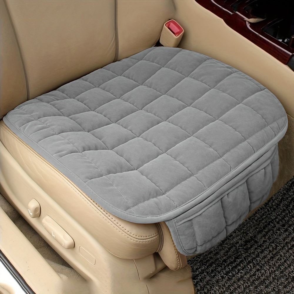 Universal Oval Car Seat Cushion with Polyester Fiber, Sponge Filler, Soft & Breathable, Anti-Slip, Lightweight & Portable, All-Season Protection for Vehicle Seats - Hand Washable