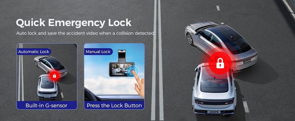 3-Inch Large Screen M17 HD 1080P Front Dash Cam - 6-Glass Lens Super Night Vision, 150° Adjustable View Angle, ADAS, WiFi, Time Lapse Video, G-Sensor, Endless Loop Recording, Parking Mode, Super Capacitor, Simple Installatio