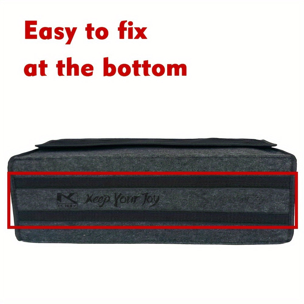 Black Grey Folding Car Boot Felt Cloth Storage Box Car Interior Organiser Model Bag