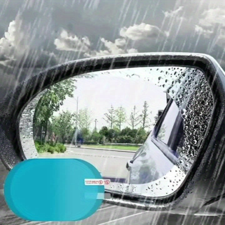 2 Pcs Rainproof Car Rearview Mirror Sticker Anti-fog Protective Film Rain Shield