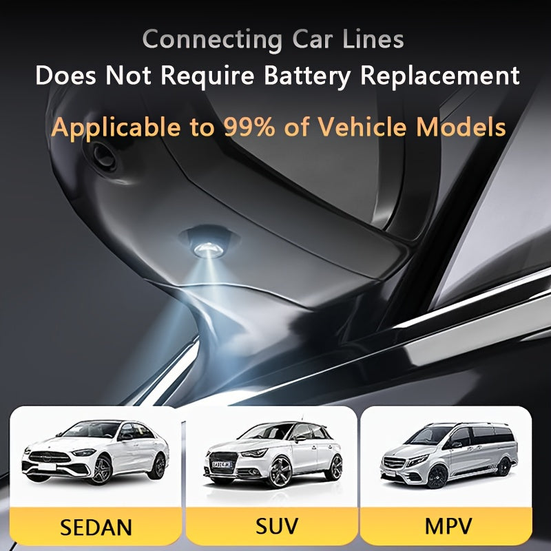 2pcs Car Led Puddle Door Lights, Universal Car Projection Lights, Angel Wings LED Side Mirror Puddle Lights For Car