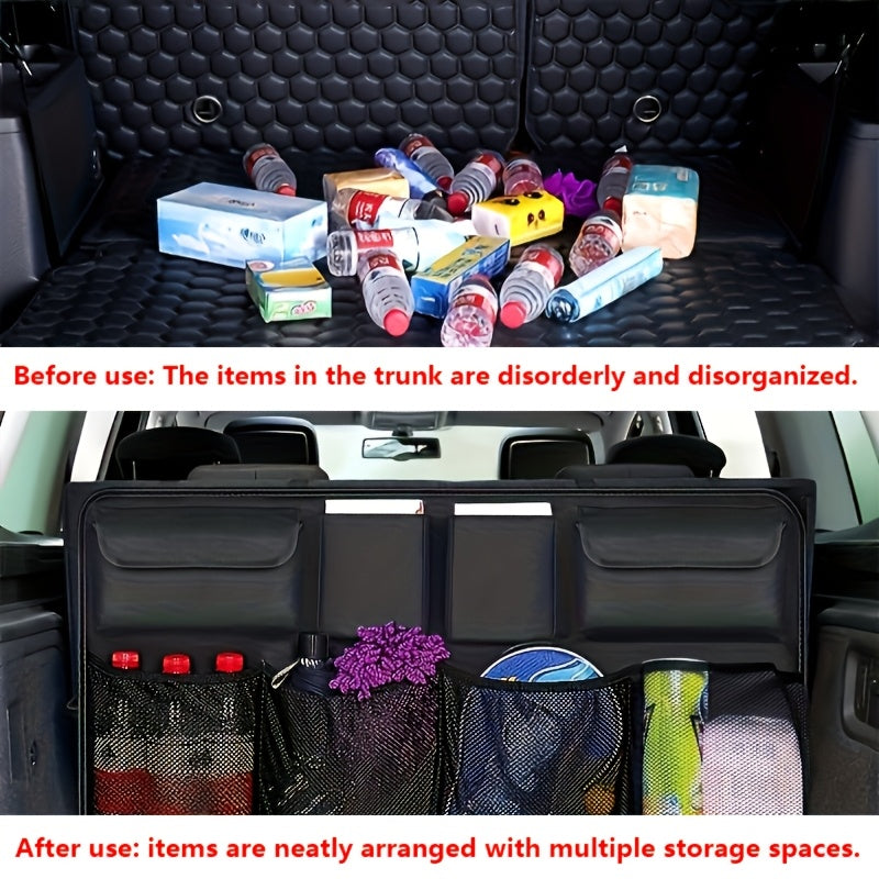 [Car Trunk Storage] 8 Large Storage Bags Car Trunk Hanging Storage Bag | Hanging Car Trunk Storage Bag