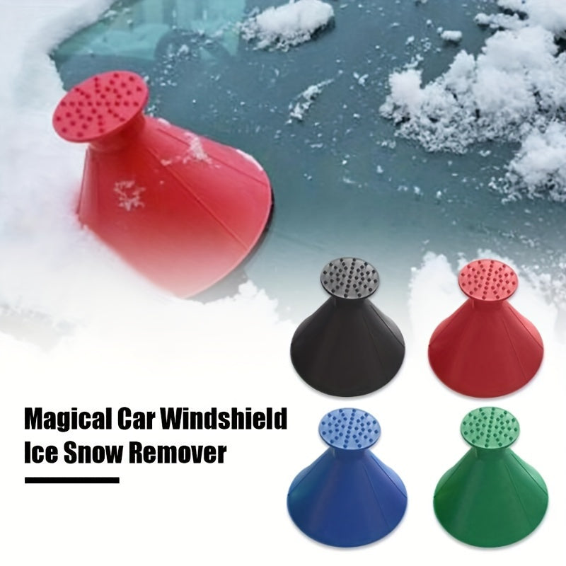 1pc Large Size Car Windshield Wiper, Ice Scraper, Multifunctional Snow Scraper, Magic Cone Shape Lightweight Plastic Snow Show Christmas Gift
