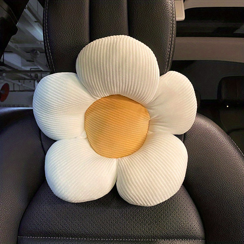 1pc Adorable Flower Car Headrest Pillow - Soft Neck Support for Ladies - Comfortable, Ergonomic Design - Premium Car Interior Accent