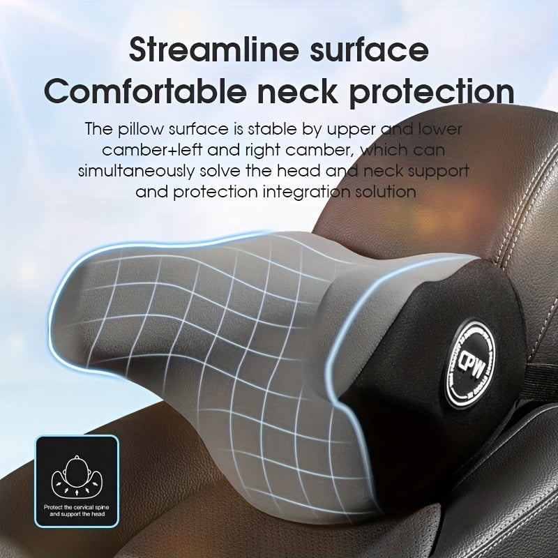 [CHEGES Car Headrest] CHEGES High-grade Memory Foam Car Headrest | Polyester Car Neck Pillow for Four Seasons General Car Automotive Supplies Accessories