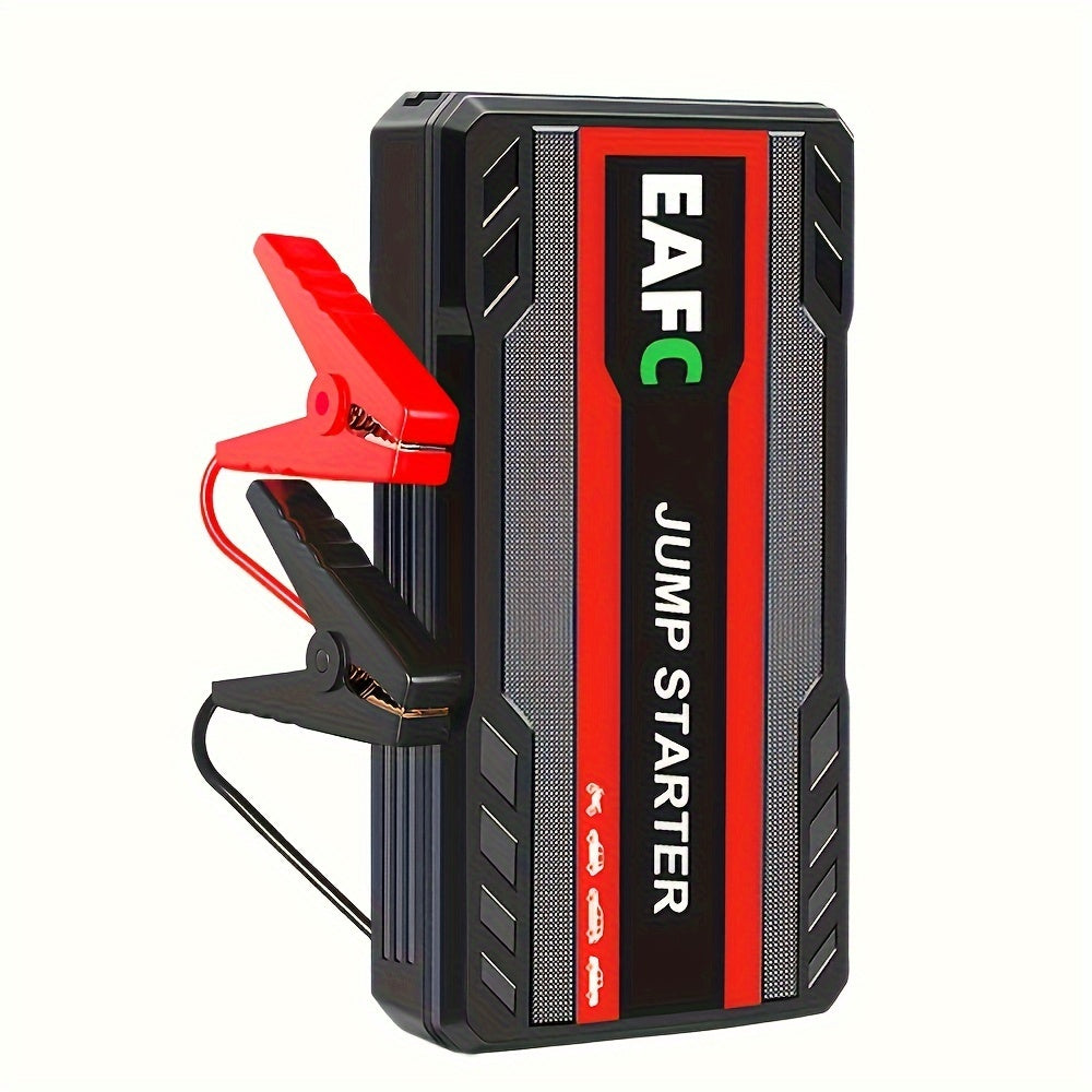 Portable Car Jump Starter Power Bank - 12V Auto Starting Device with LED Light, Supports 12V Gasoline Cars Up to 3.0L, Emergency Booster for Safe and Reliable Jump Starting
