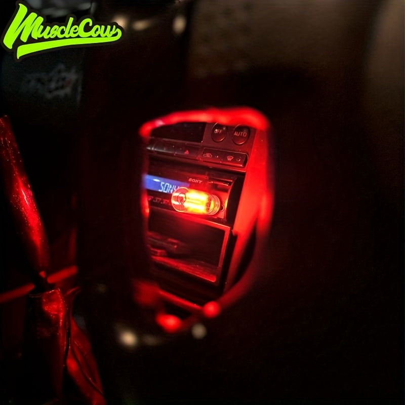 MUSCLECOW USB Car LED Ambient Light with Touch Control - Adjustable Brightness, No Wiring Required, Interior Mood Lighting, Night Light Decor, 5V Plug-and-Play, Fit for All Vehicles