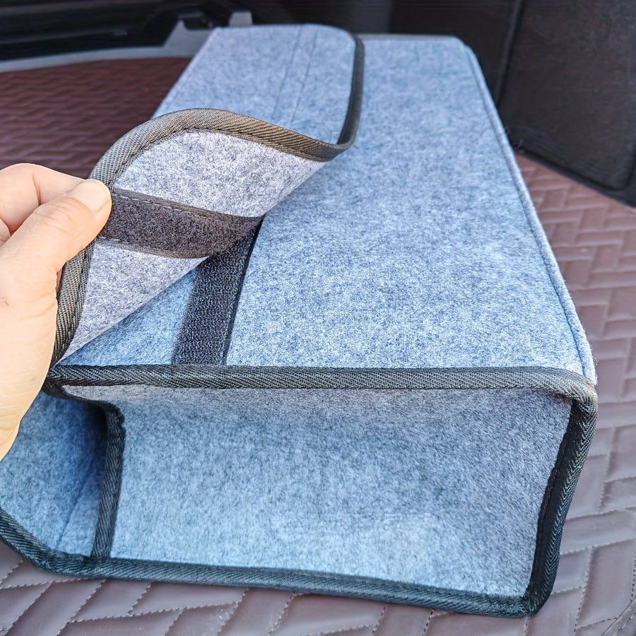 1pc Car Storage Box - Portable, Foldable Car Trunk Organizer, Felt Cloth Storage Box - For Car Interior Organization - Suitable for All Car Models - Perfect Gift for Drivers