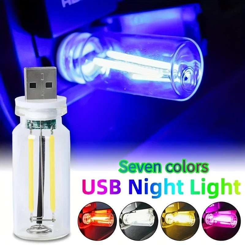 MUSCLECOW USB Car LED Ambient Light with Touch Control - Adjustable Brightness, No Wiring Required, Interior Mood Lighting, Night Light Decor, 5V Plug-and-Play, Fit for All Vehicles