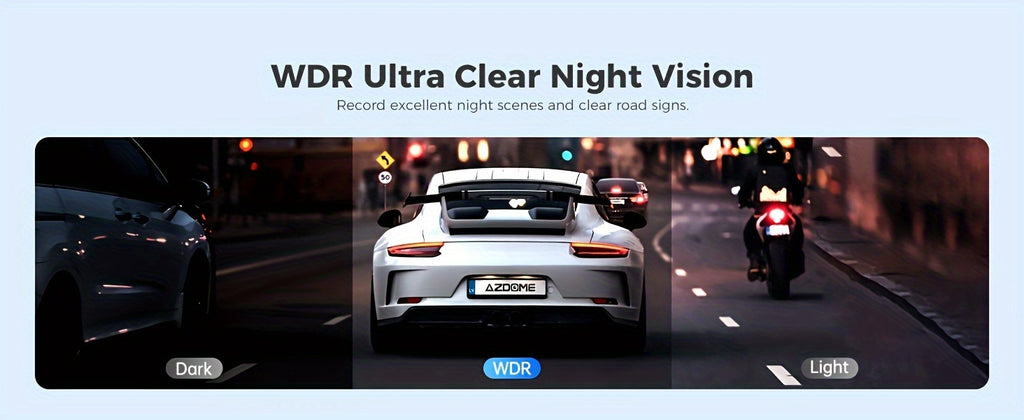 4K AZDOME PG19X  Full Touchscreen Dash Cam 12" with GPS, Split-Screen Display Rear View Mirror Camera, Front and Rear 4K+1080P Dual Car Recorder Built-in Parking Monitor, Night Vision, Loop Recording, 64GB Card, Easy to Insta