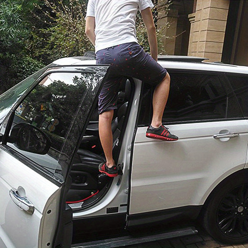 1pc, Car Pedals. The Foot Pedal Is Installed On The Latch, With A Glass Crusher For Easy Access To The Roof. Suitable For Most Cars, SUVs, And Trucks