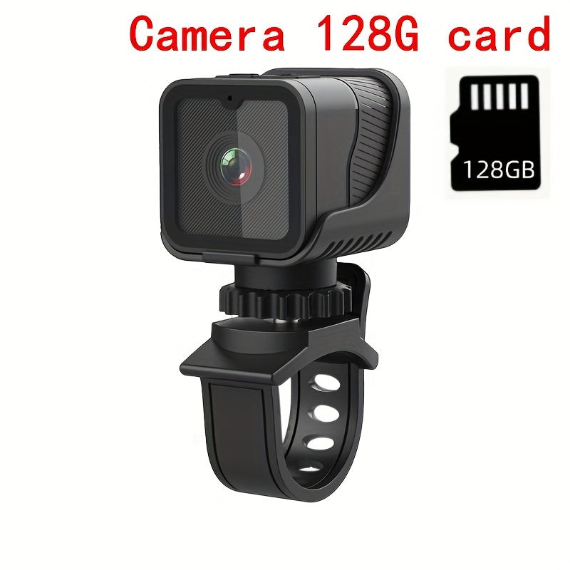 1080P HD Portable Camera with Hotspot Wifi, Motorcycle & Bicycle Dash Cam, Self-Adhesive Mount, Rechargeable Battery, App Control, Compact Design for Outdoor Sports & Cycling, Cycling Accessories, Sleek Gadget, Durable Constr