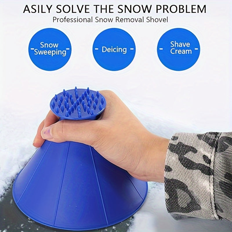 1pc Large Size Car Windshield Wiper, Ice Scraper, Multifunctional Snow Scraper, Magic Cone Shape Lightweight Plastic Snow Show Christmas Gift