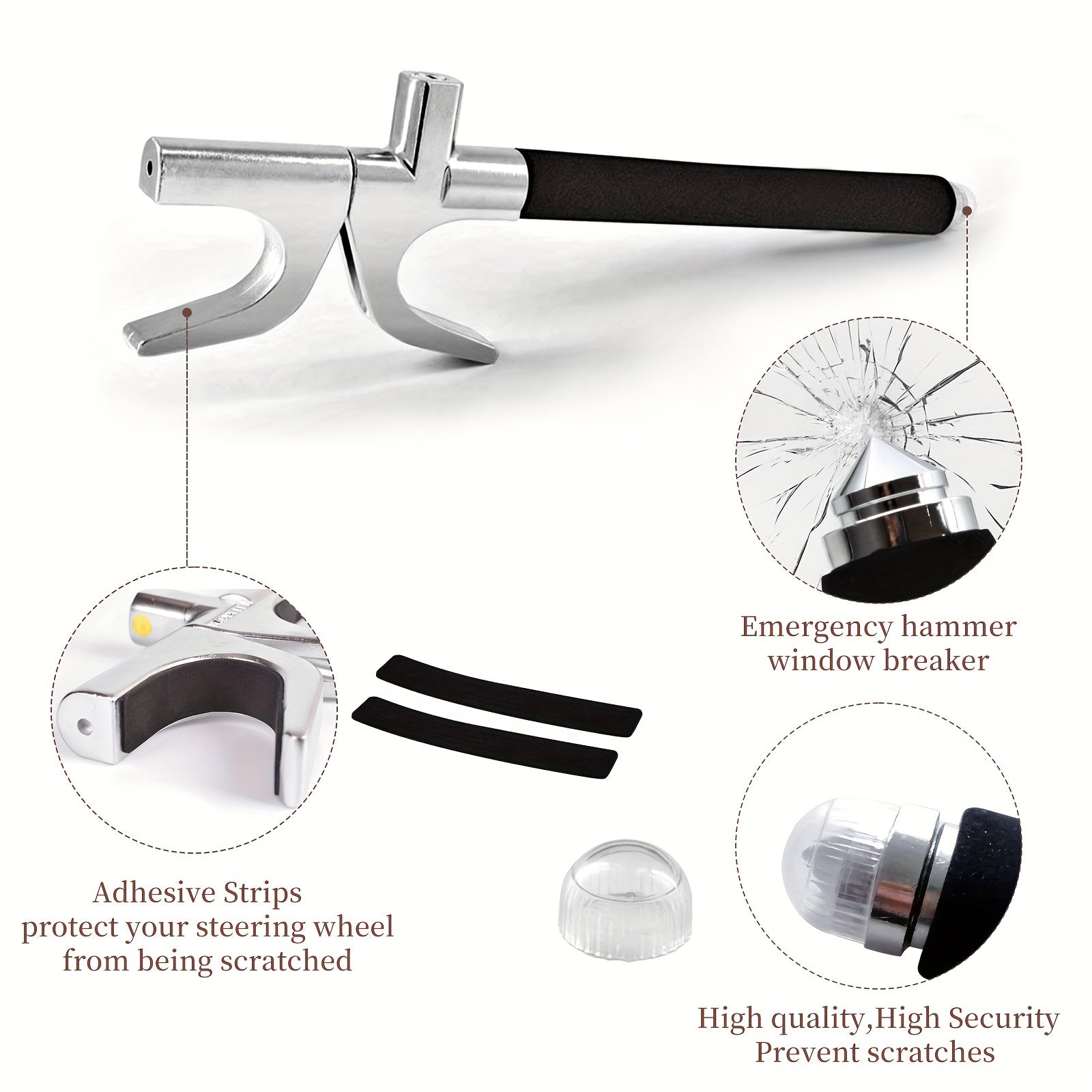 The Club Steering Wheel Lock - Universal Car Anti-Theft Device - Adjustable for Most Vehicles - For Car Owners - Deter Theft & Protect Your Vehicle - Ideal Gift for Car Enthusiasts